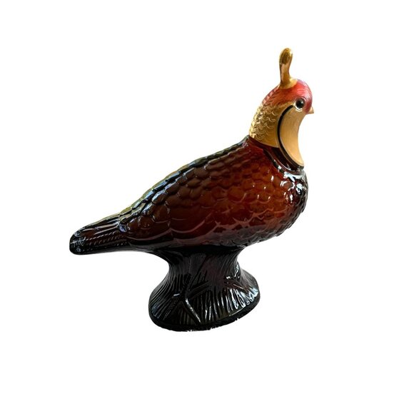 Vintage Glass Quail Bird Figurine Statue - Empty Bottle - Picture 5 of 7